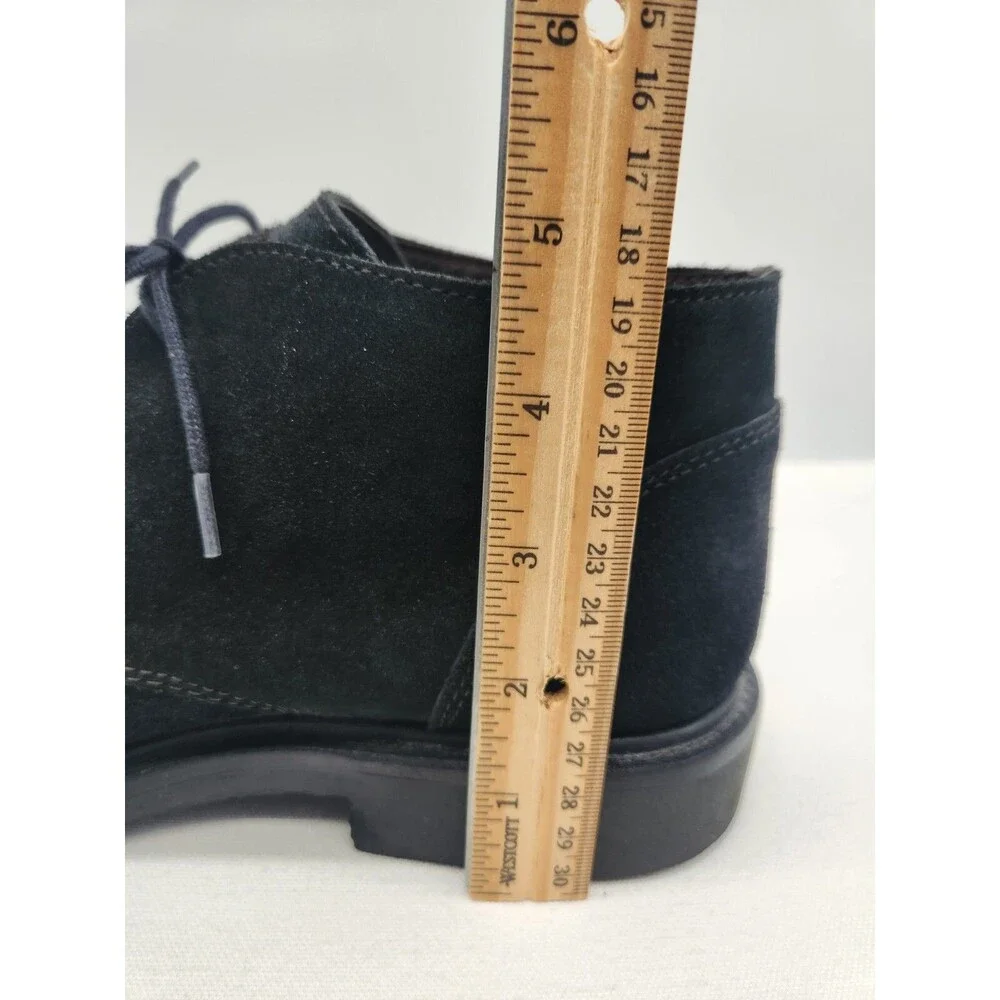Valleverde Size 39 Black Boots Suede Men Chukka Ankle Leather Italy